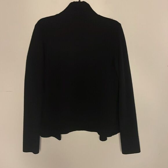 LOFT- Merino Wool Blend Long Sleeve Waterfall Style Open Front Cardigan- Size L - Picture 2 of 7